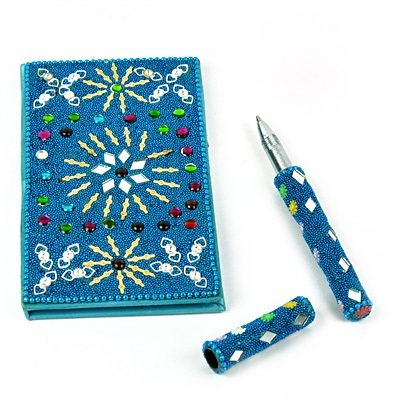 Handicraft Zardozi work Pen and Diary 