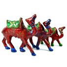 Lacquer Camel Set of 3 Camels Handicraft
