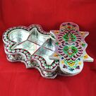 Designer Handicraft Silver Color Dry fruit box