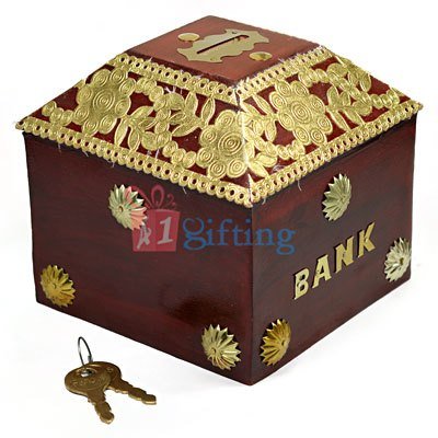 Golden Work Designer Saving Money Coin Box