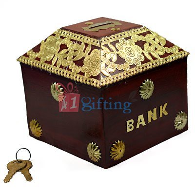 Golden Work Designer Saving Money Coin Box