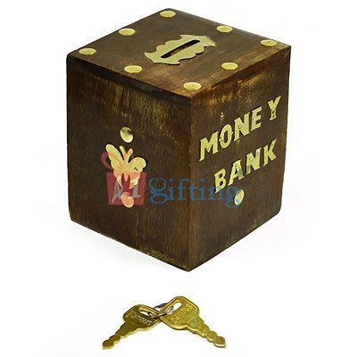 Artistic Wooden Butterfly Money Coin Saving Bank