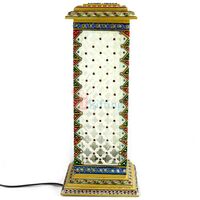 Square Tower Lamp 15 Inch Antique Handicraft Print