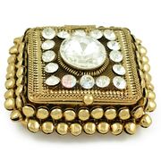 Antique Look Square Roli Chawal Box