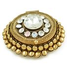 Jewel Studded Circular Antique Box