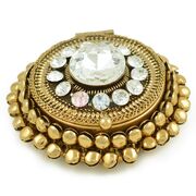 Jewel Studded Circular Antique Box