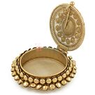 Jewel Studded Circular Antique Box