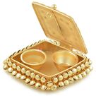 Jewel Studded Square Roli Chawal Box