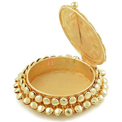 Beautiful Golden Circular Box