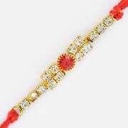 Awesome Golden Diamond Belt Star Jewel Fancy Rakhi