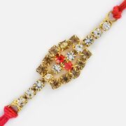 Tri-color Base Jewel Simply Linear Rakhi
