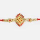 Golden Swatick Jewel Rakhi for Brother