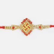 Golden Swatick Jewel Rakhi for Brother