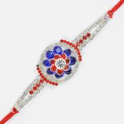 Jewel Floral and White Diamond Beautiful Rakhi
