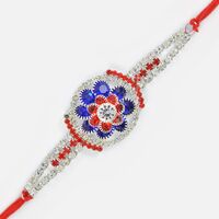 Jewel Floral and White Diamond Beautiful Rakhi