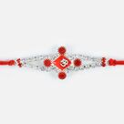 Beautiful Diamond Twin Linear Om Rakhi