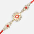 Excellent Kundan Floral Rakhi