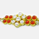 Flower Shape Design Colorful Jewel Studded New Designer Jewel Rakhi for Brother
