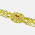 Antique Shape Design Marvelous Looking Jewel Rakhi for Brother