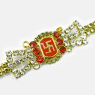 Divine Swastika On Jewel Studded Rakhi with Mauli Thread Attractive Jewel Rakhi