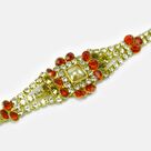 Pearl and Colorful Jewel Studded Unique Shape Design Rakhi