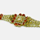 Pearl and Colorful Jewel Studded Unique Shape Design Rakhi