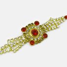 Beautiful Flower Shape Jewel Studded New Design Rakhi for Brother