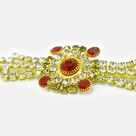 Beautiful Flower Shape Jewel Studded New Design Rakhi for Brother