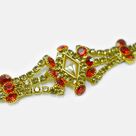 Triangle Shape Pearl Studded Antique Rakhi for Brother