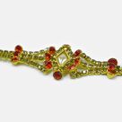 Triangle Shape Pearl Studded Antique Rakhi for Brother