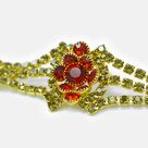 Red Flower Design New Look of Jewel Attractive Rakhi for Brother 