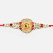 Sacred Krishna Khanhiya in Mid Marvelous Design Jewel Rakhi