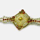Square Shape Design Jewel Studded Nice Looking Bhai Rakhi