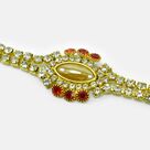 Pearl and Jewel Studded Stunning Looking Sacred Mauli Jewel Rakhi for Brother