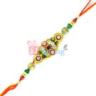 Pyar ka Golden Bandhan - Golden Impression with Precious Diamond Rakhi