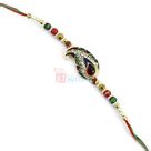 Kundan Diamond Leaf Shape Rakhi