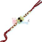 Atoot Emotions Bi Color Diamond Rakhi in Golden Base