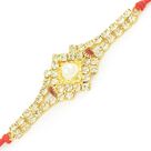 Diamond with Golden Belt Pearl Fancy Rakhi