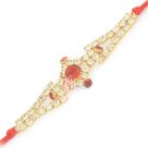 Awesome Golden Diamond Belt Star Jewel Fancy Rakhi