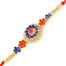 Rakri Pattern Jewel Studded Beautiful Rakhi