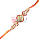 Stunning State of Art - Diamond Beads Mauli Rakhi for Brother