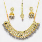 Beautiful Kundan Work Glass Work Jewel Set