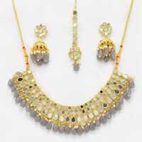 Beautiful Kundan Work Glass Work Jewel Set