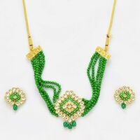 Nice Looking Kundan Work Designer Jewel Set