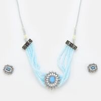 Pretty Designer Pearl Necklace set With Jhumka