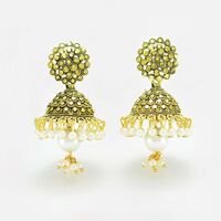 Traditional Designer Pearls Jhumka Set 