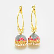 Superb Golden Designer Jhumka with Pearls