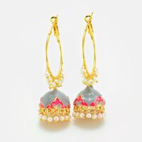 Superb Golden Designer Jhumka with Pearls