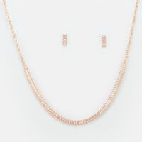 Graceful Glass Designer Jewel Set With Earrings