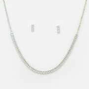 Pretty Glass Designer Necklace Set with Earrings